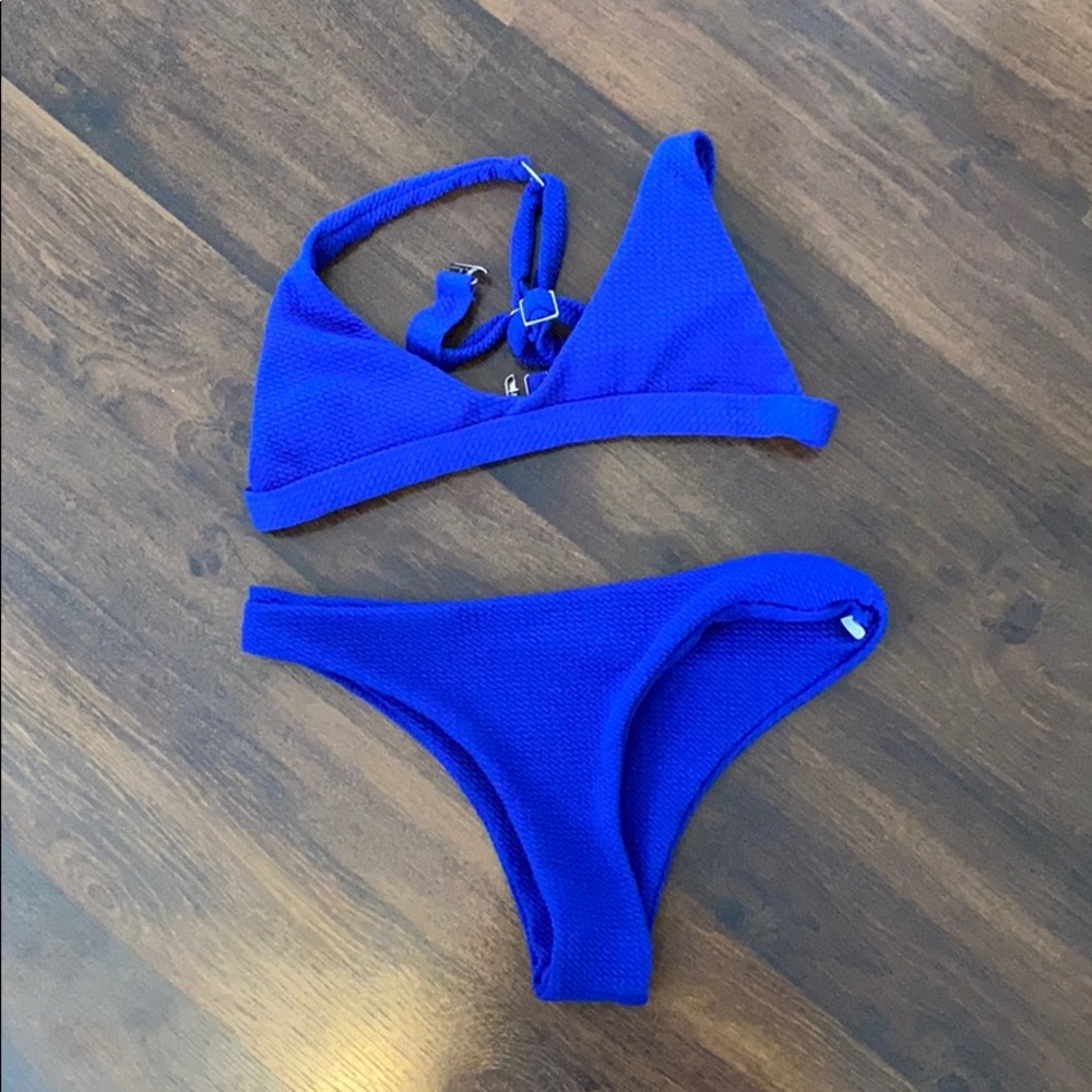 blue bikini